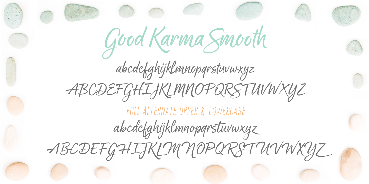 Пример шрифта Good Karma Smooth Wide Upright